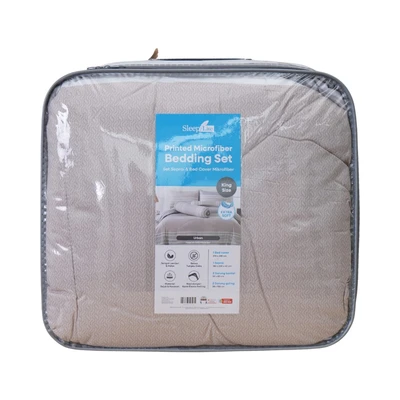 Gambar Sleeplite 180x200 cm Set 6 Pcs Seprai King Microfiber Stripe Urban