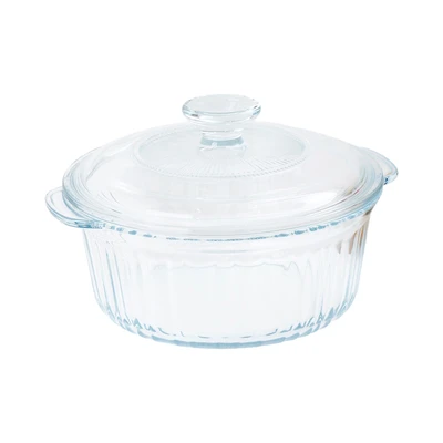 Gambar Appetite Alena Wadah Saji Casserole Kaca Round 1.6 Liter Transparan