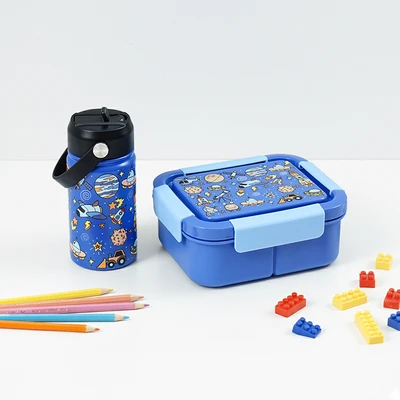 Gambar Appetite Savy Kotak Makan Dengan Botol Minum & Tas Thermal Set 3 pcs - Biru