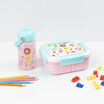 Gambar Appetite Savy Kotak Makan Dengan Botol Minum & Tas Thermal Set 3 pcs - Pink