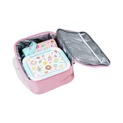 Gambar Appetite Savy Kotak Makan Dengan Botol Minum & Tas Thermal Set 3 pcs - Pink