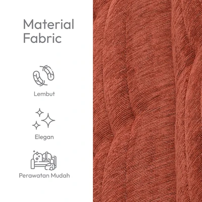 Gambar Nordia Sunny Sofa Bed Fabric - Merah