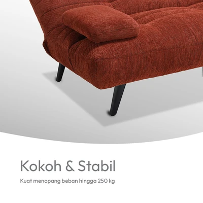 Gambar Nordia Sunny Sofa Bed Fabric - Merah