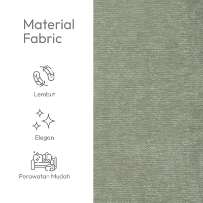 Gambar Nordia Sheila Sofa Bed Fabric - Hijau