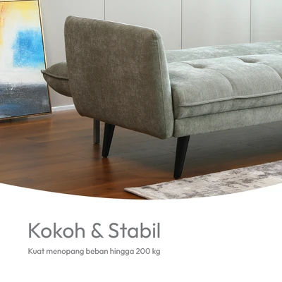 Gambar Nordia Sheila Sofa Bed Fabric - Hijau