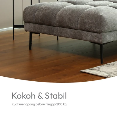 Gambar Nordia Milk Bun Sofa Bed Fabric - Abu-Abu