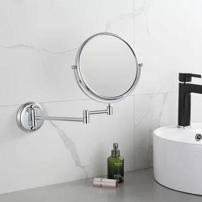 Gambar Fosa Cermin Dinding Kamar Mandi Magnifying Aluminium 20x2x20 cm - Silver