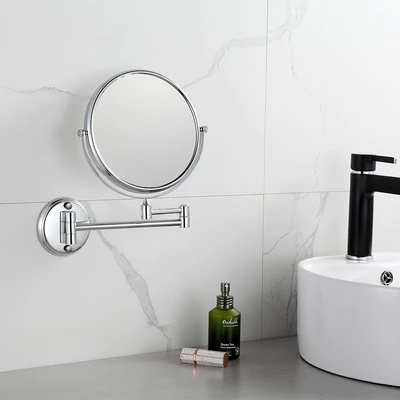 Gambar Fosa Cermin Dinding Kamar Mandi Magnifying Aluminium 20x2x20 cm - Silver