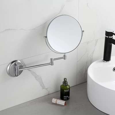 Gambar Fosa Cermin Dinding Kamar Mandi Magnifying Aluminium 20x2x20 cm - Silver