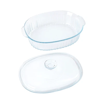 Gambar Appetite Alena Wadah Saji Casserole Kaca Rectangular 1.8 Liter Transparan