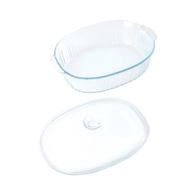 Gambar Appetite Alena Wadah Saji Casserole Kaca Rectangular 2.8 Liter Transparan