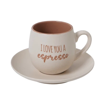 Gambar Appetite Kona Cangkir Porcelain Dengan Saucer 200 ml Set 3 pcs - Mix
