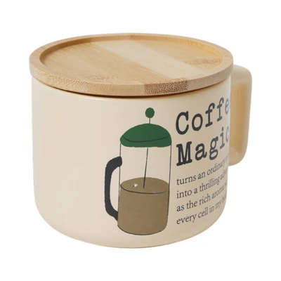 Gambar Appetite Kona Mug Porcelain Dengan Tutup 400 ml Set 3 pcs - Mix