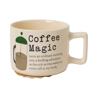 Gambar Appetite Kona Mug Porcelain Dengan Tutup 400 ml Set 3 pcs - Mix