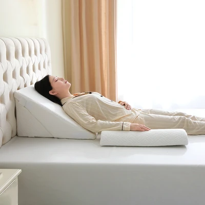 Gambar Cotton Couture 56x56x30 cm Bantal Sandaran Wedge Multifungsi Memory Foam 3 in 1 - Putih