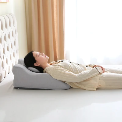 Gambar Cotton Couture 59x36x24 cm Bantal Sandaran Tidur Multifungsi Memory Foam - Abu-abu
