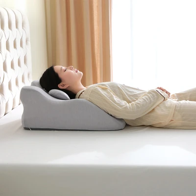 Gambar Cotton Couture 59x36x24 cm Bantal Sandaran Tidur Multifungsi Memory Foam - Abu-abu