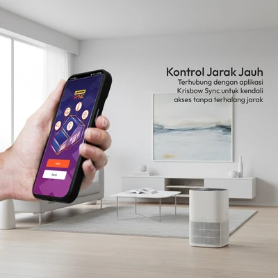 Gambar Krisbow Sync Smart Personal Air Purifier 12 m2 CADR 100 m3/jam - Putih
