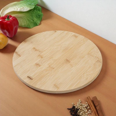 Gambar Culinart Talenan Bambu Round 32 cm - Cokelat