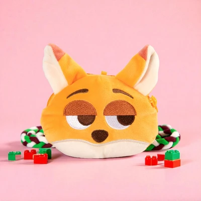 Gambar Disney Zootopia Pouch dengan Lanyard Plush Nick - Orange