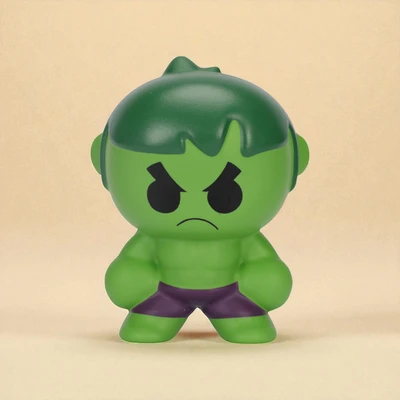 Gambar Disney Marvel Squishy Mochi Hulk - Hijau