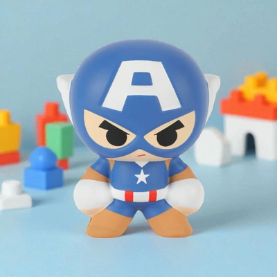 Gambar Disney Marvel Squishy Mochi Captain America - Biru