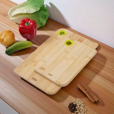 Gambar Culinart Set 2 Pcs Talenan Bambu Rectangle - Cokelat