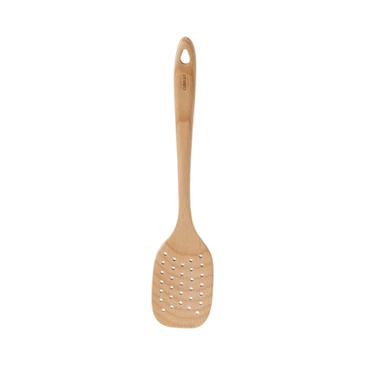 Gambar Culinart Spatula Slotted Kayu Beech 33 cm - Cokelat Muda