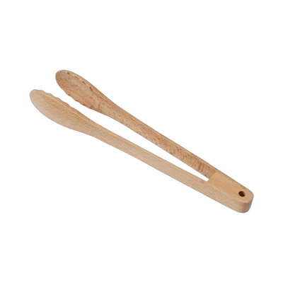 Gambar Culinart Penjepit Makanan Kayu Beech 30 cm - Cokelat Muda