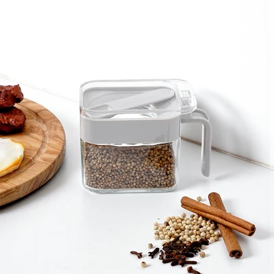 Gambar Culinart 300 ml Tempat Bumbu Dapur Kaca - Abu-abu