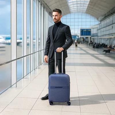 Gambar Luggo Avaluna Koper PC TSA Lock Expandable 20 Inch - Biru