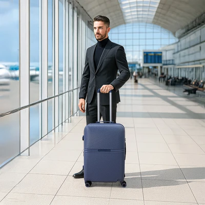 Gambar Luggo Avaluna Koper PC TSA Lock Expandable 24 Inch - Biru