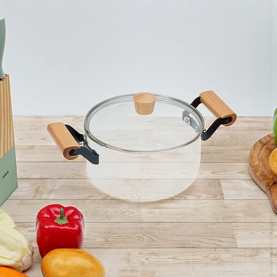 Gambar Culinart Panci Kaca Borosilika 20 cm Transparan