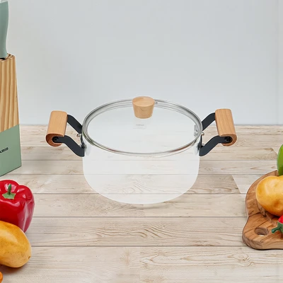 Gambar Culinart Panci Kaca Borosilika 20 cm Transparan