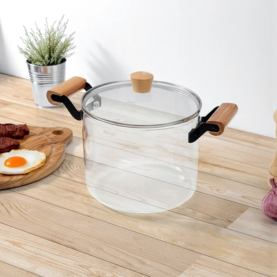 Gambar Culinart Panci Kaca Borosilikat 20 cm Transparan