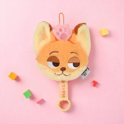 Gambar Disney Zootopia Dompet Koin dengan Gantungan Plush Nick - Cokelat