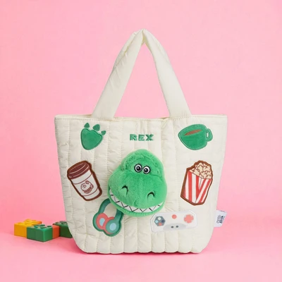 Gambar Disney Toys Story Tote Bag Rex - Putih/Hijau