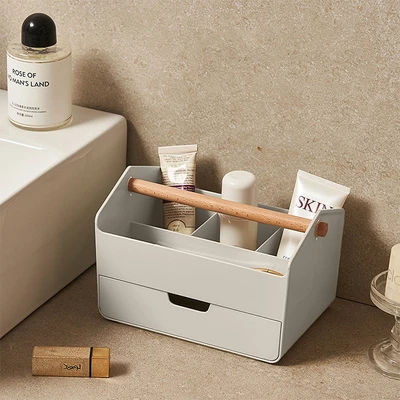 Gambar Informa Rhea Organizer Meja Dengan 1 Laci 23x14.5 cm - Krem Beige