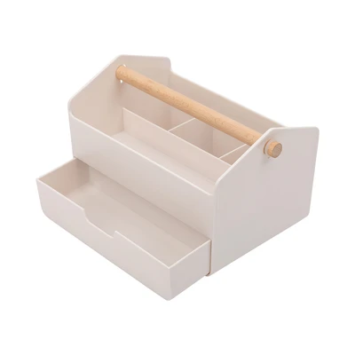 Gambar Informa Rhea Organizer Meja Dengan 1 Laci 23x14.5 cm - Krem Beige