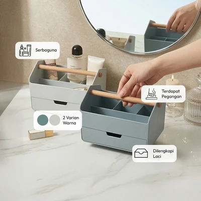 Gambar Informa Rhea Organizer Meja Dengan 1 Laci 23x14.5 cm - Hijau