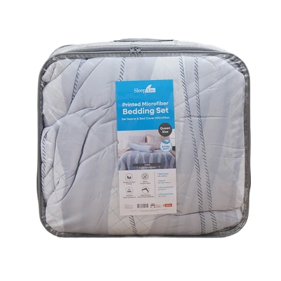 Gambar Sleeplite 160x200 cm Set 6 Pcs Seprai Queen Microfiber Abstrak Lume
