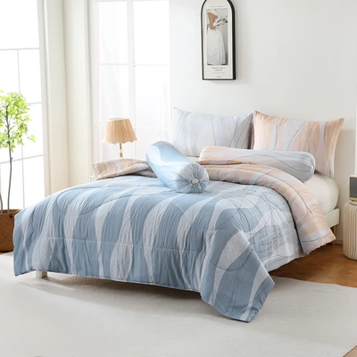 Gambar Sleeplite 180x200 cm Set 6 Pcs Seprai King Microfiber Abstrak Lume