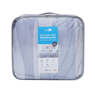 Gambar Sleeplite 180x200 cm Set 6 Pcs Seprai King Microfiber Abstrak Lume