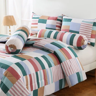 Gambar Sleeplite 180x200 cm Set 6 Pcs Seprai King Microfiber Abstrak Nexo