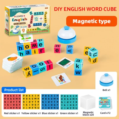 Gambar Kiddy Fun Set Puzzle & Letter Cubes - Mix