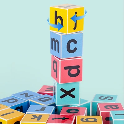 Gambar Kiddy Fun Set Puzzle & Letter Cubes - Mix
