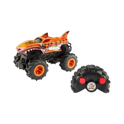 Gambar Hot Wheels Monster Trucks Tiger Shark Remote Control 1:24 - Oranye
