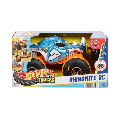 Jual Hot Wheels Monster Trucks Rhinomite Remote Control 24 Biru
