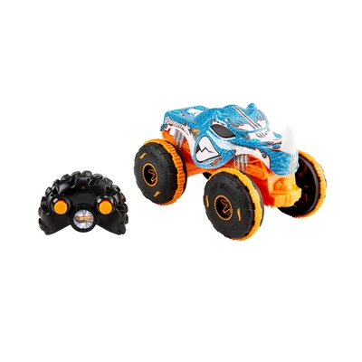 Gambar Hot Wheels Monster Trucks Rhinomite Remote Control 1:24 - Biru/oranye