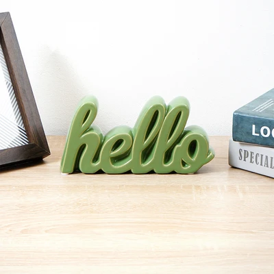 Gambar Informa 20x4.5x10 cm Patung Miniatur Dekorasi Hello - Hijau